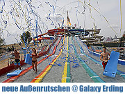 Galaxy Erding - acht Sommerrutschen eröffnen Anfang August 2014. Fünf der Rutschen durfte man schon mal vorab testen beim Sommerfest am 26.06.2014 (©Foto: Galxy Erding)